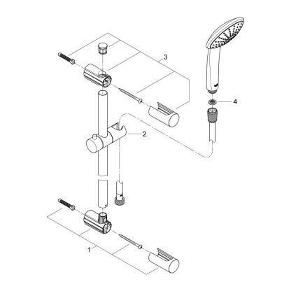 GROHE 27322000 - Sprchový set VITALIO JOY 600 mm lesklý chrom