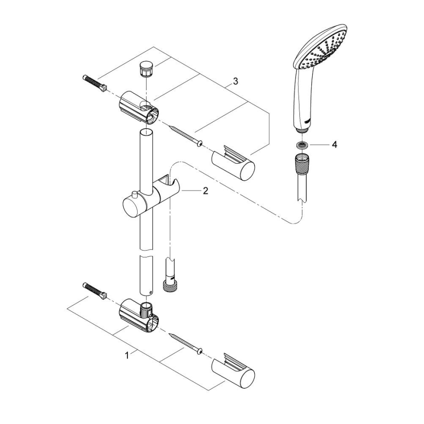 GROHE 27322000 - Sprchový set VITALIO JOY 600 mm lesklý chrom
