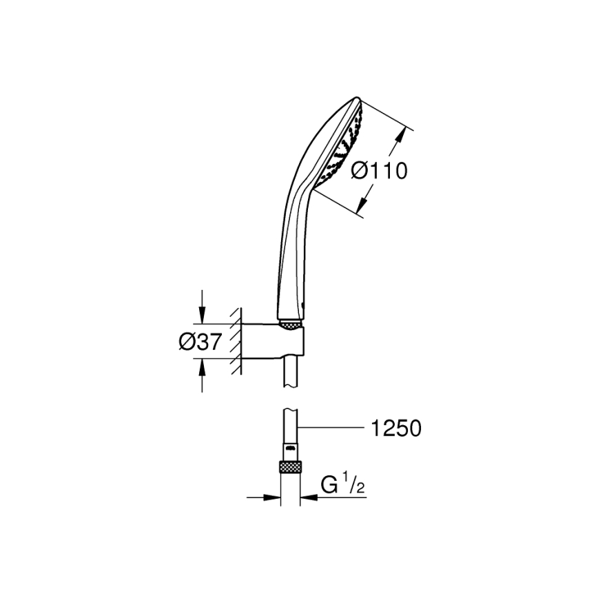 GROHE 27354000 - Sprchová souprava EUPHORIA 110 MONO 1250 mm lesklý chrom