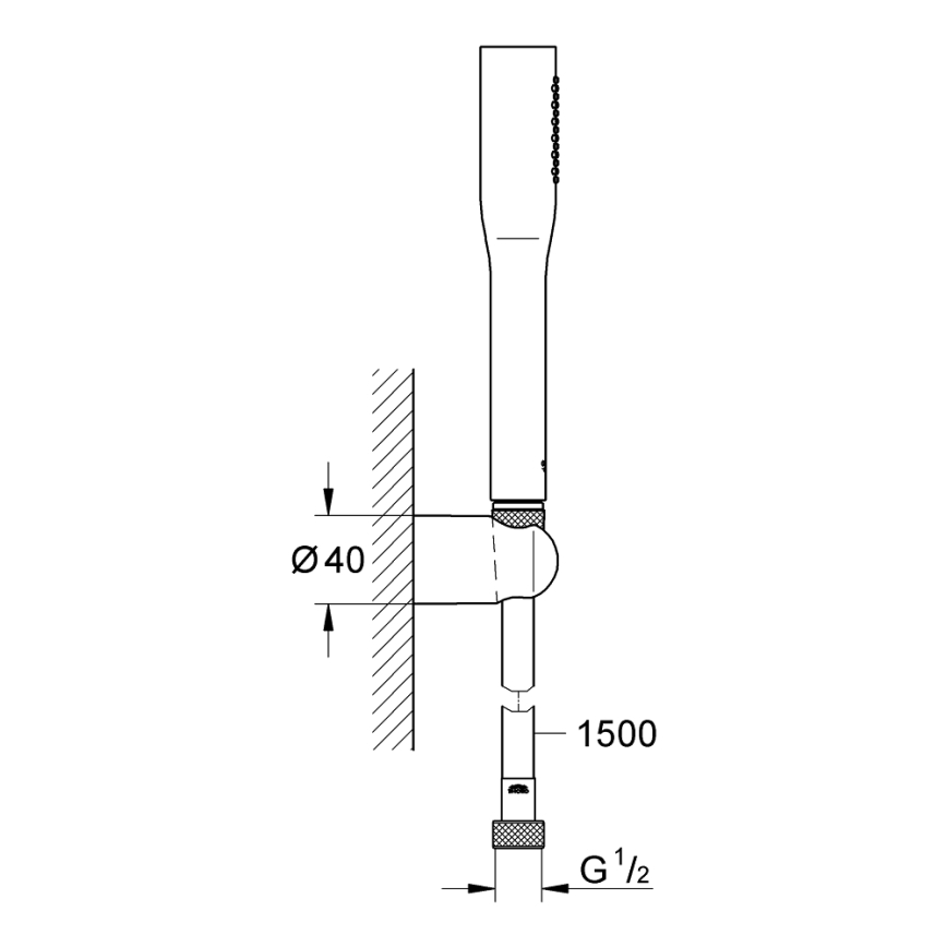 GROHE 27459000 - Sprchová souprava VITALIO GET STICK 1500 mm lesklý chrom