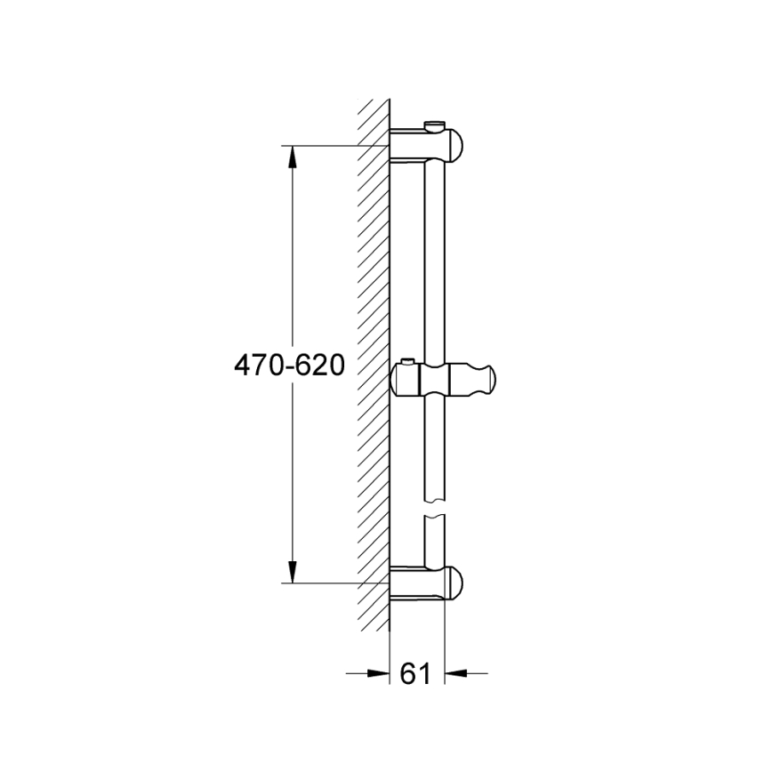 GROHE 27499000 - Sprchová tyč EUPHORIA 600 mm lesklý chrom