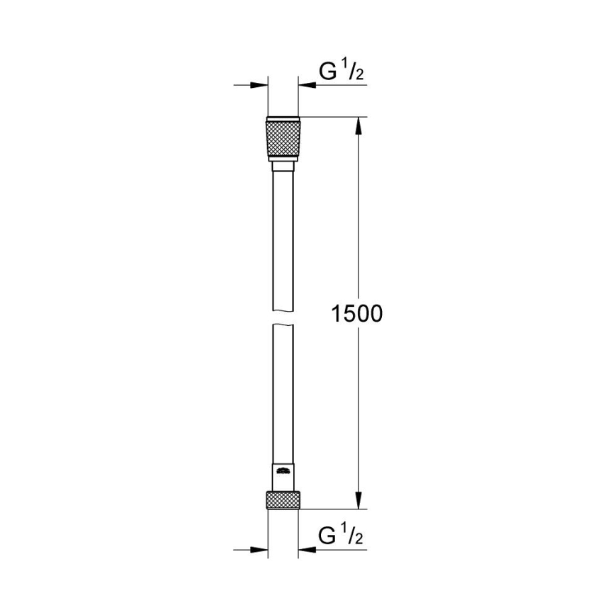GROHE 27505001 - Sprchová hadice VITALIOFLEX SILVER 1500 mm lesklý chrom