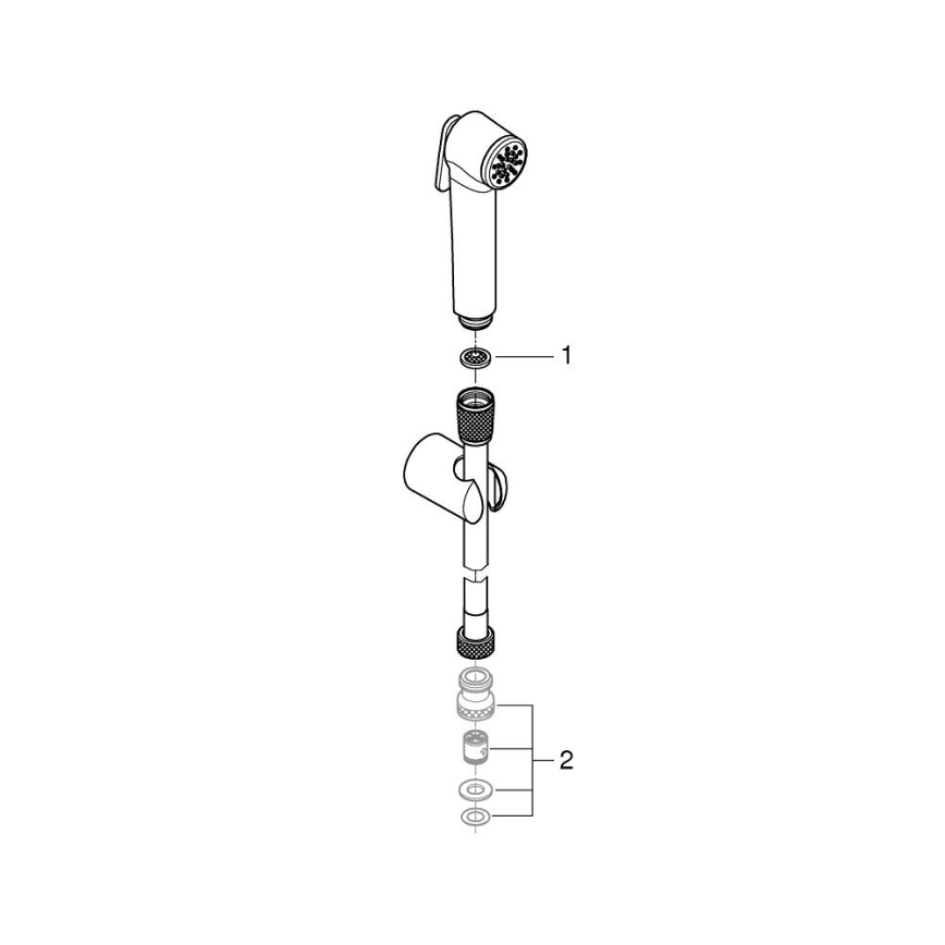 GROHE 27513001 - Ruční bidetová sprcha TEMPESTA-F 36 mm lesklý chrom