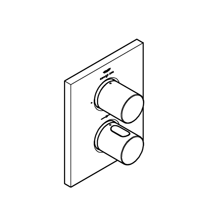 GROHE 27618000 - Termostatická krytka GROHTHERM F lesklý chrom