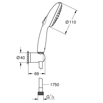 GROHE 27950001 - Sprchový set VITALIO START 110 lesklý chrom