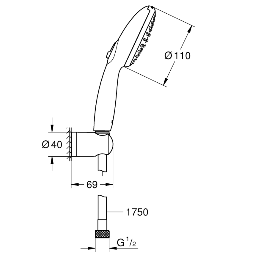 GROHE 27950001 - Sprchový set VITALIO START 110 lesklý chrom