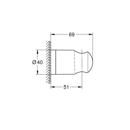 GROHE 27958001 - Nástěnný držák sprchy VITALIO UNIVERSAL lesklý chrom
