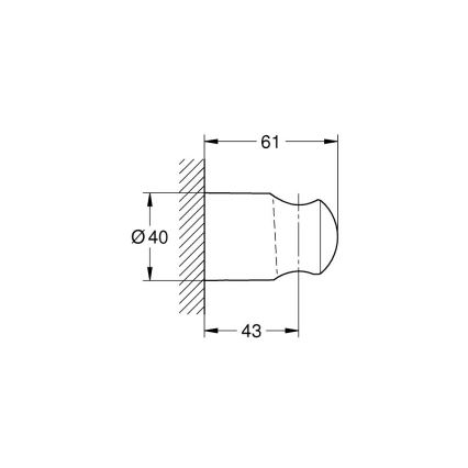 GROHE 279582430 - Držák sprchy VITALIO UNIVERSAL 61 mm černá