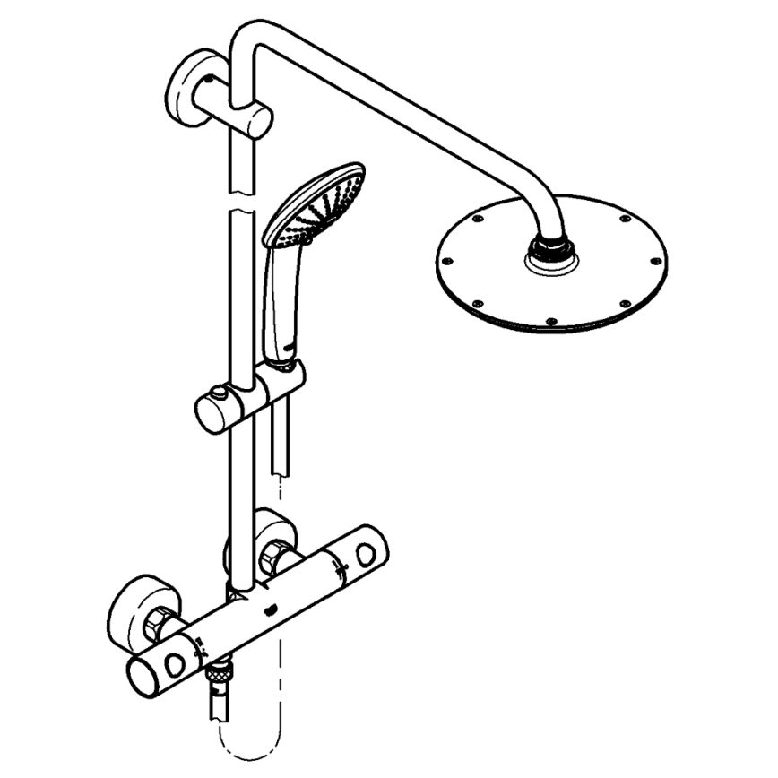 GROHE 27964000 - Sprchový systém EUPHORIA 210 mm lesklý chrom