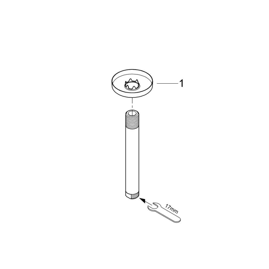 GROHE 28724000 - Sprchové rameno RAINSHOWER 142 mm lesklý chrom