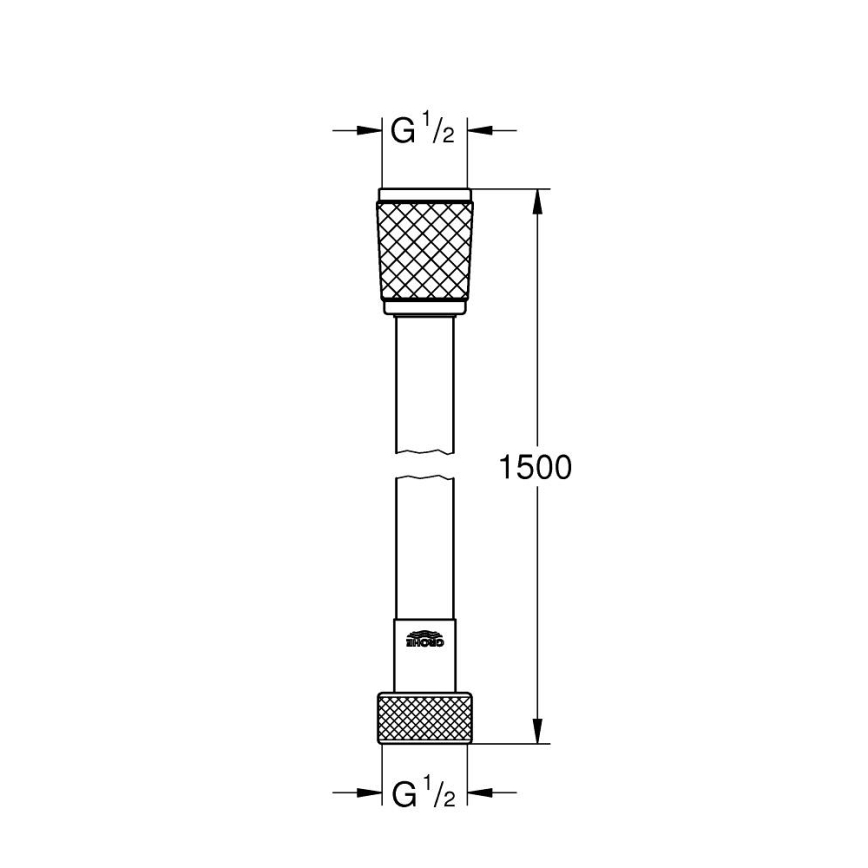 GROHE 287412432 - Sprchová hadice VITALIOFLEX TREND 1500 mm černá