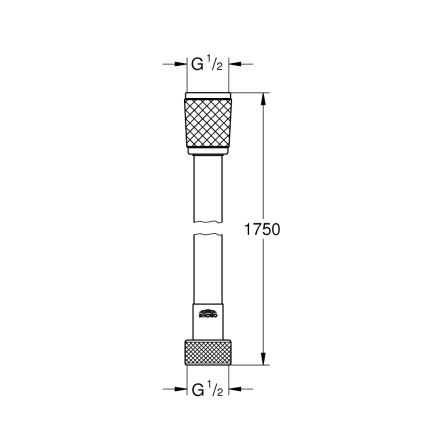 GROHE 287422432 - Sprchová hadice VITALIOFLEX TREND 1750 mm černá