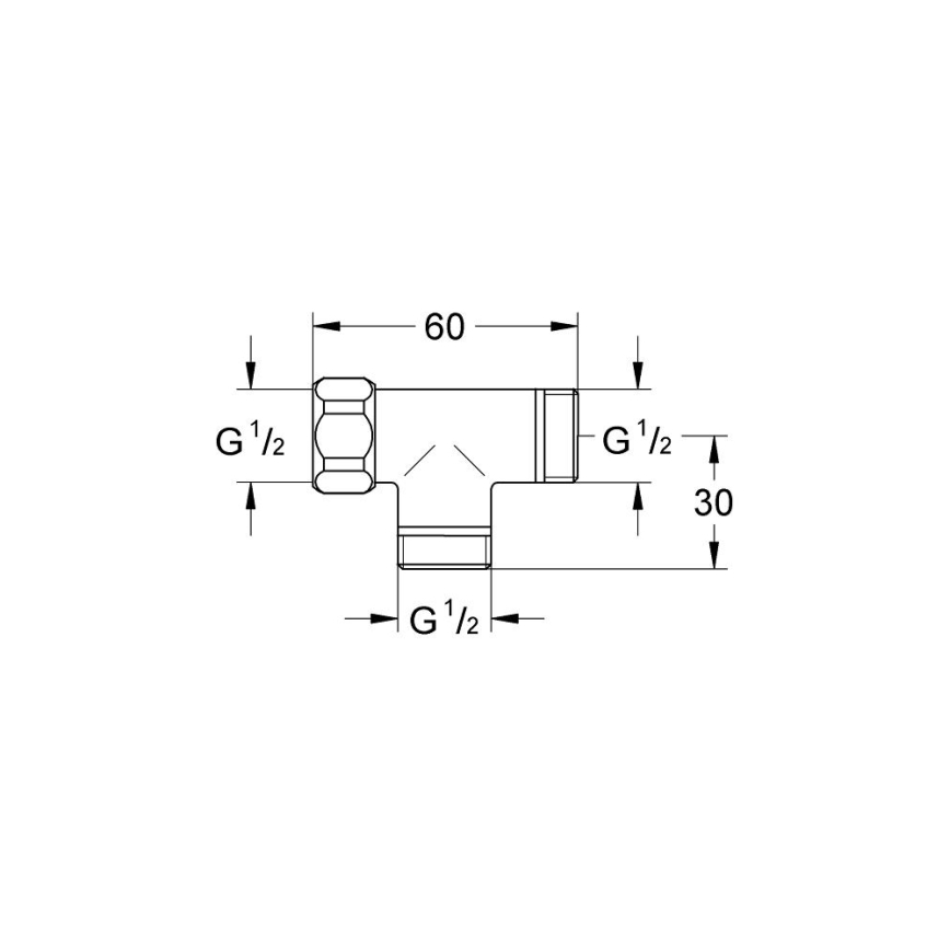 GROHE 28874000 - T-kus DN 15 lesklý chrom