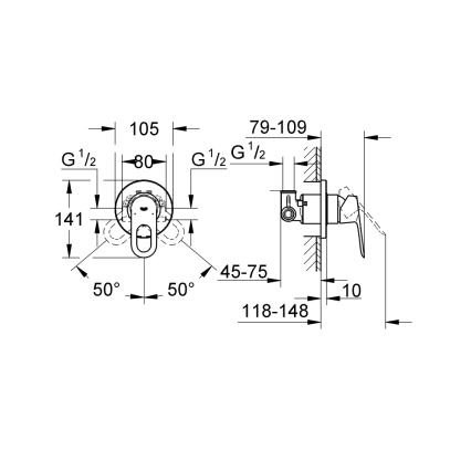 GROHE 29042000 - Sprchová baterie BAULOOP lesklý chrom