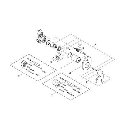 GROHE 29043000 - Vanová baterie EUROCUBE lesklý chrom