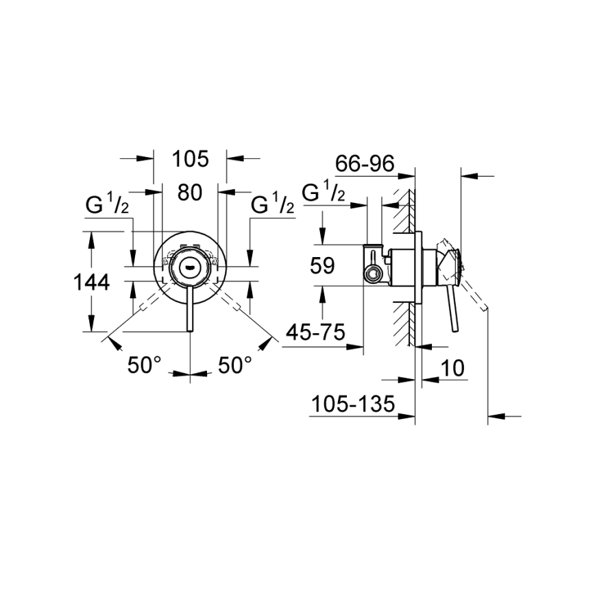 GROHE 29048000 - Sprchová baterie BAUCLASSIC lesklý chrom