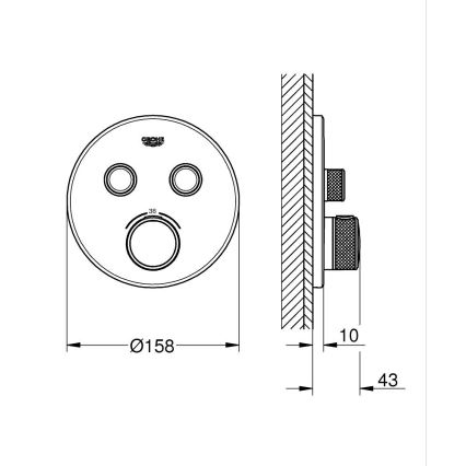 GROHE 29119000 - Termostat GROHTHERM SMARTCONTROL lesklý chrom