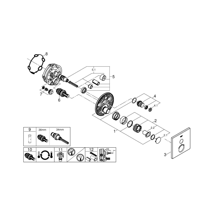 GROHE 29123000 - Termostatická sprchová baterie GROHTHERM SMARTCONTROL chrom