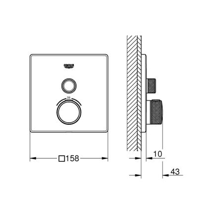 GROHE 29123000 - Termostatická sprchová baterie GROHTHERM SMARTCONTROL chrom