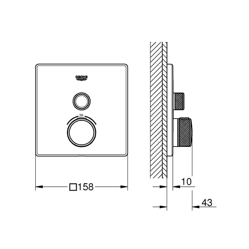 GROHE 29123000 - Termostatická sprchová baterie GROHTHERM SMARTCONTROL chrom