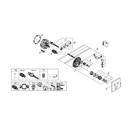GROHE 29125000 - Termostatická vanová baterie GROHTHERM SMARTCONTROL chrom