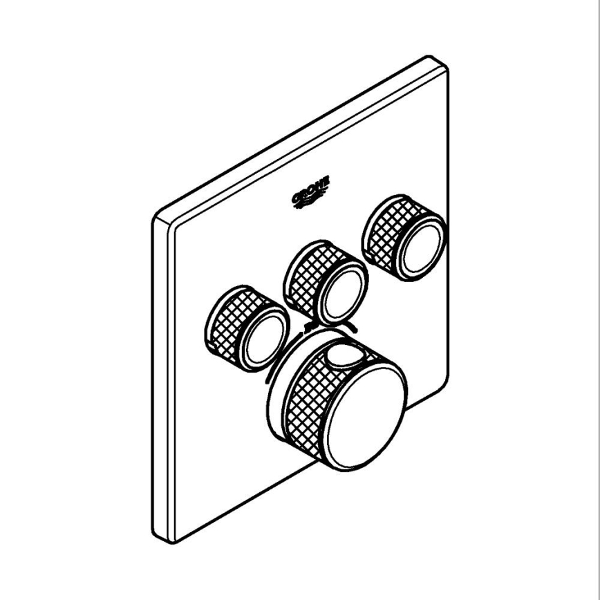 GROHE 29126AL0 - Termostat GROHTHERM SMARTCONTROL 158 × 158 mm grafit