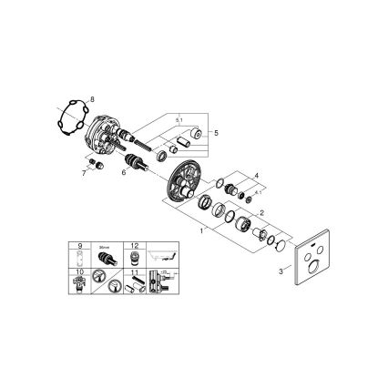 GROHE 29148000 - Krytka podomítkové baterie SMARTCONTROL lesklý chrom
