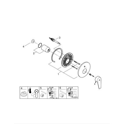 GROHE 29190001 - Vanová baterie BAUEDGE DN 15 lesklý chrom