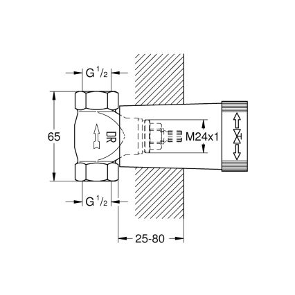GROHE 29800000 - Spodní díl podomítkového ventilu DN 15 mosaz