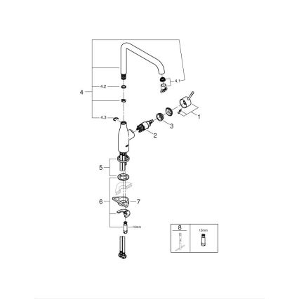 GROHE 30269GN0 - Dřezová baterie ESSENCE zlatá