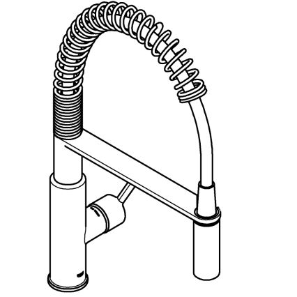 GROHE 30361000 - Dřezová baterie GET 455 mm lesklý chrom