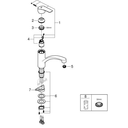 GROHE 30530002 - Dřezová baterie START lesklý chrom