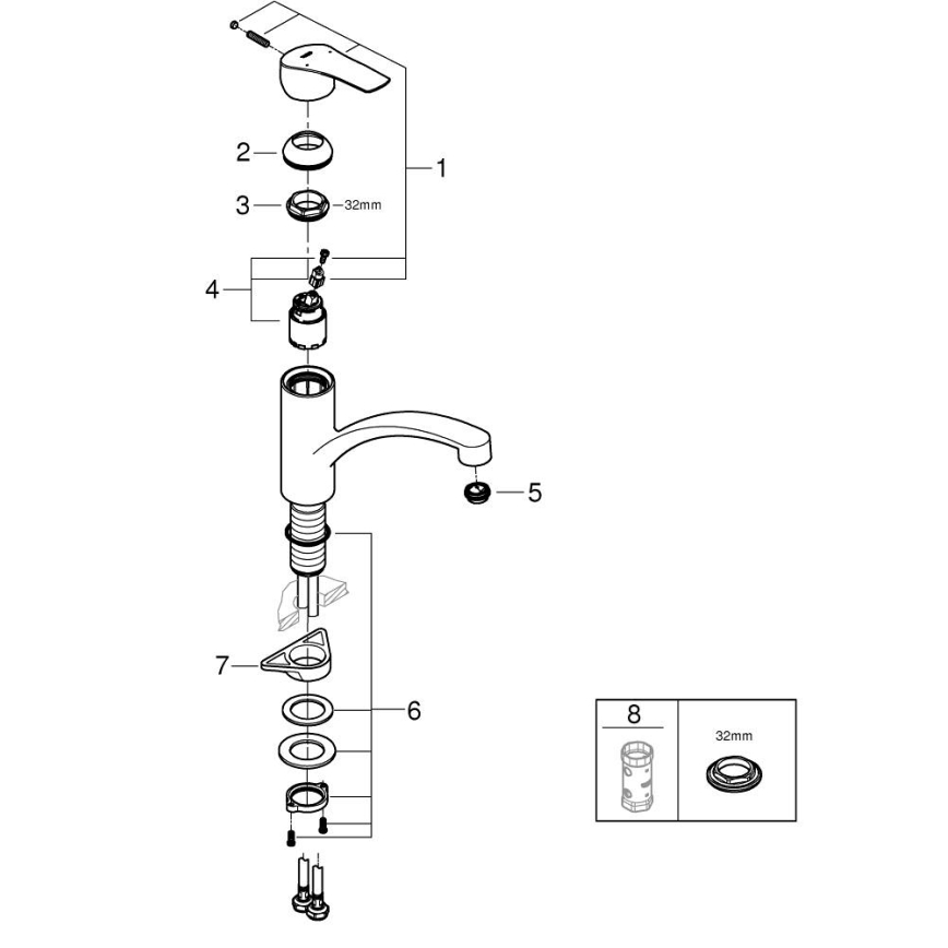 GROHE 30530002 - Dřezová baterie START lesklý chrom