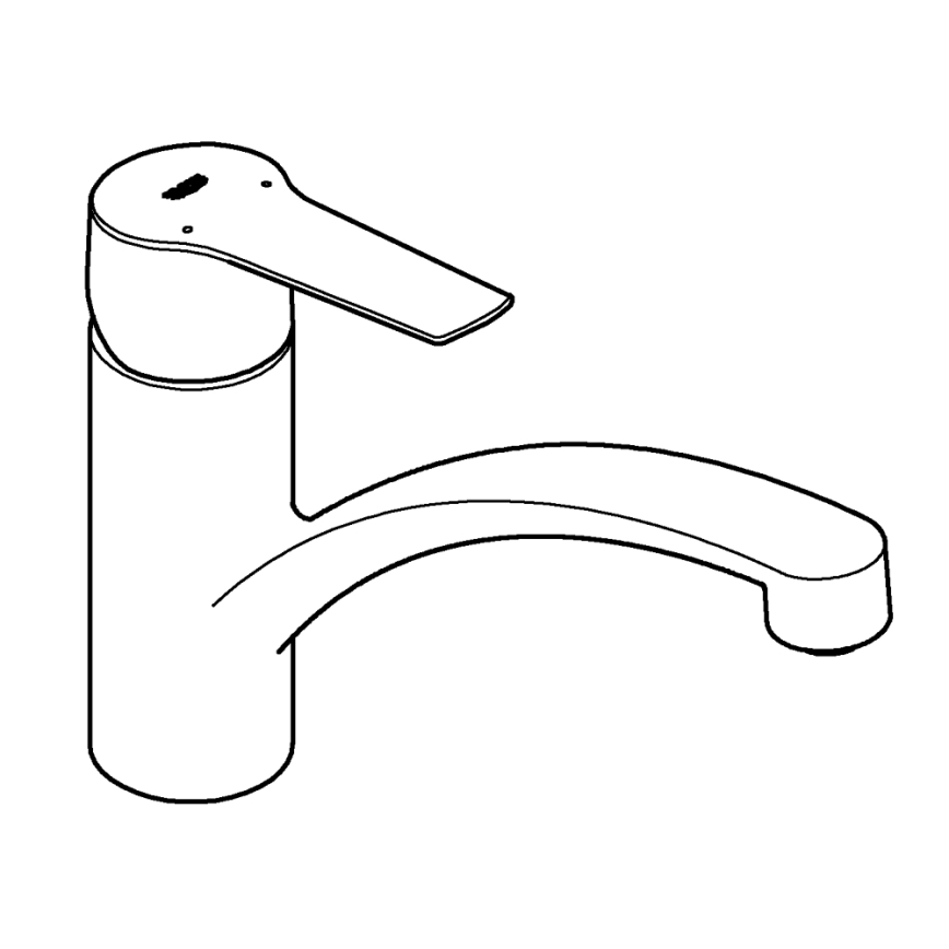 GROHE 305302432 - Dřezová baterie START 184 mm černá