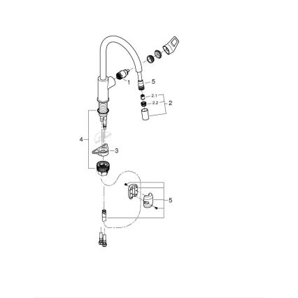 GROHE 30556000 - Dřezová baterie START LOOP 357 mm lesklý chrom