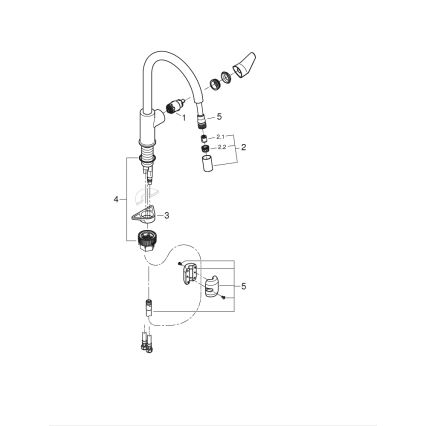 GROHE 30562000 - Dřezová baterie START CURVE 357 mm lesklý chrom