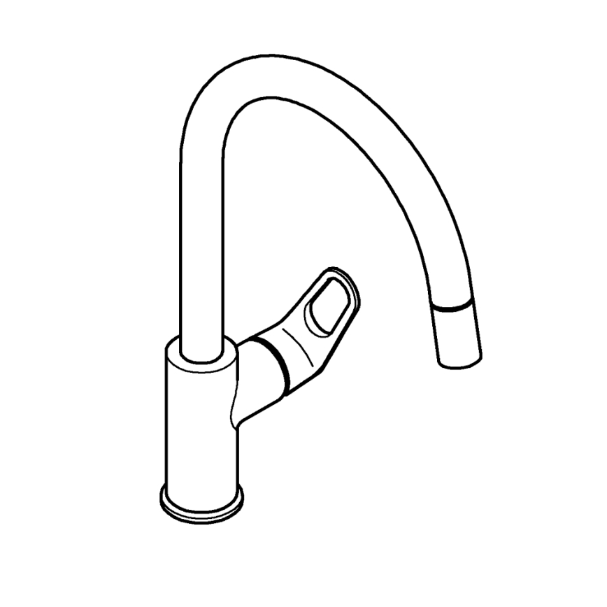 GROHE 30569000 - Dřezová baterie START FLOW 357 mm lesklý chrom