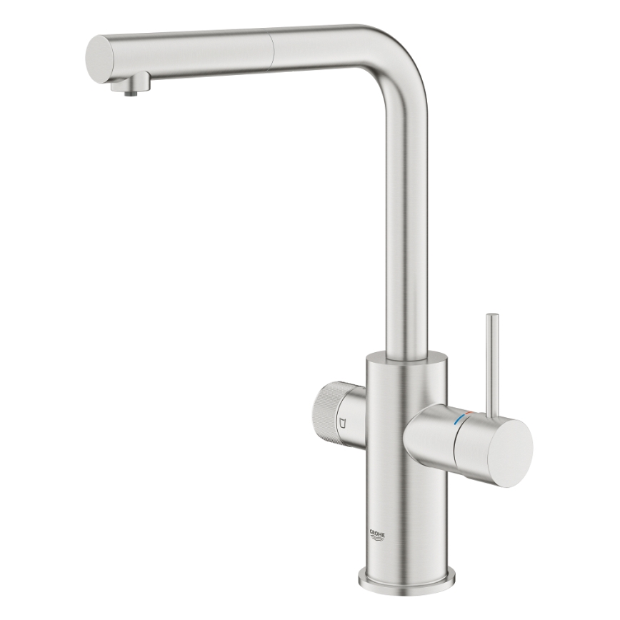 GROHE 30590DC0 - Dřezová baterie s výsuvnou koncovkou BLUE PURE nerez