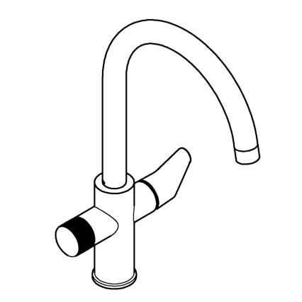GROHE 30592000 - Dřezová baterie BLUE PURE StartCurve 411 mm lesklý chrom