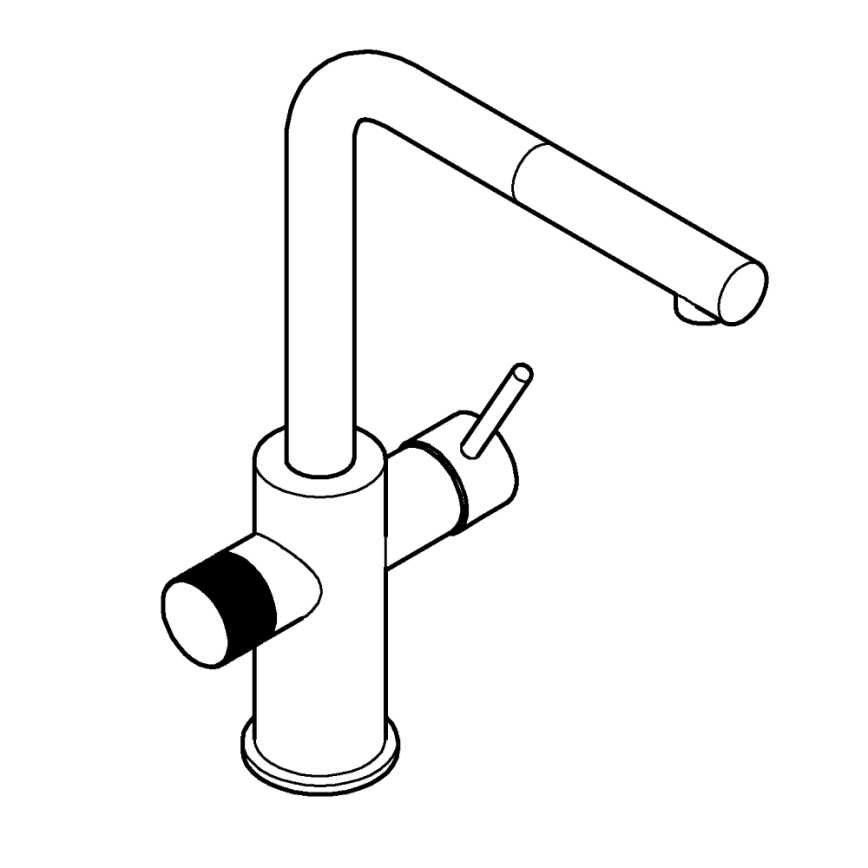 GROHE 30601DC0 - Dřezová baterie BLUE PURE s výsuvnou koncovkou nerez