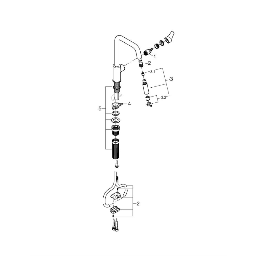 GROHE 30631DC0 - Dřezová baterie START nerez