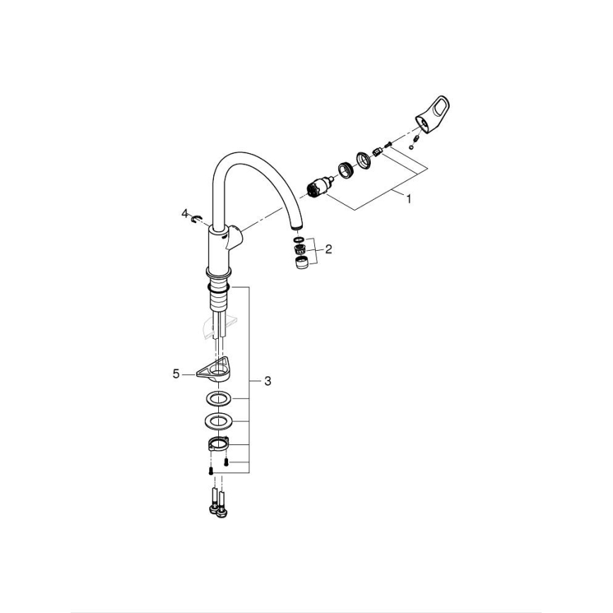 GROHE 31555001 - Dřezová baterie START FLOW 332 mm lesklý chrom