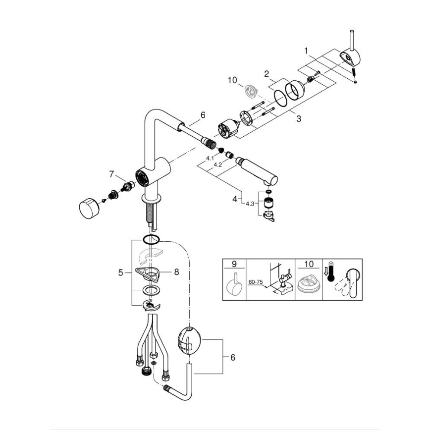 GROHE 31558GN0 - Dřezová baterie A zlatá