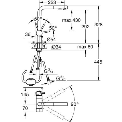 GROHE 31558GN0 - Dřezová baterie A zlatá
