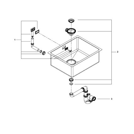 GROHE 31574SD1 - Kuchyňský dřez K700U 550 x 450 mm nerez