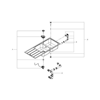 GROHE 31588SD1 - Dřez K500 1160 × 500 mm nerez