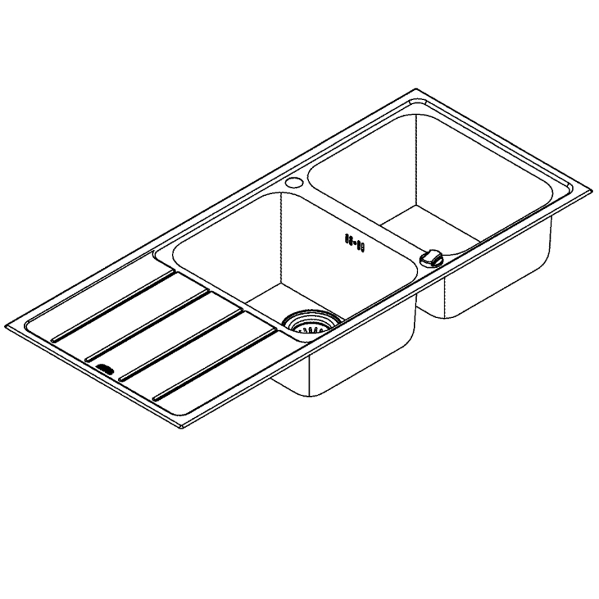 GROHE 31588SD1 - Dřez K500 1160 × 500 mm nerez