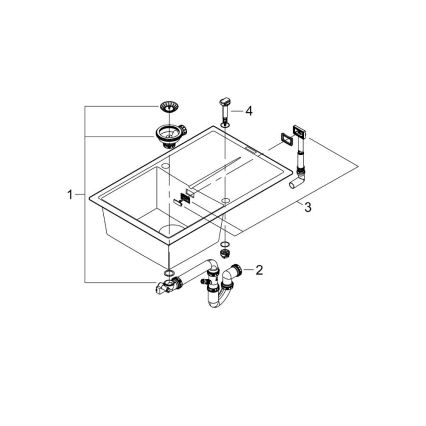 GROHE 31639AP0 - Dřez K400 780 × 500 mm kámen/černá