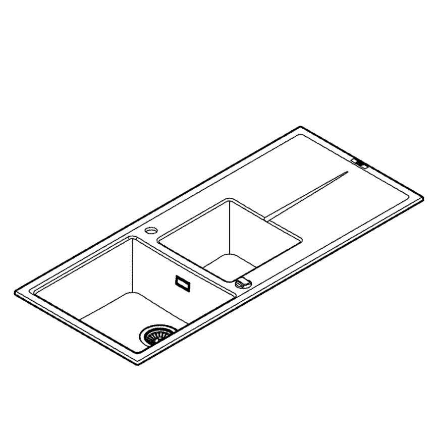 GROHE 31643AP0 - Kompozitní dřez K400 1160 × 500 mm kámen/černá
