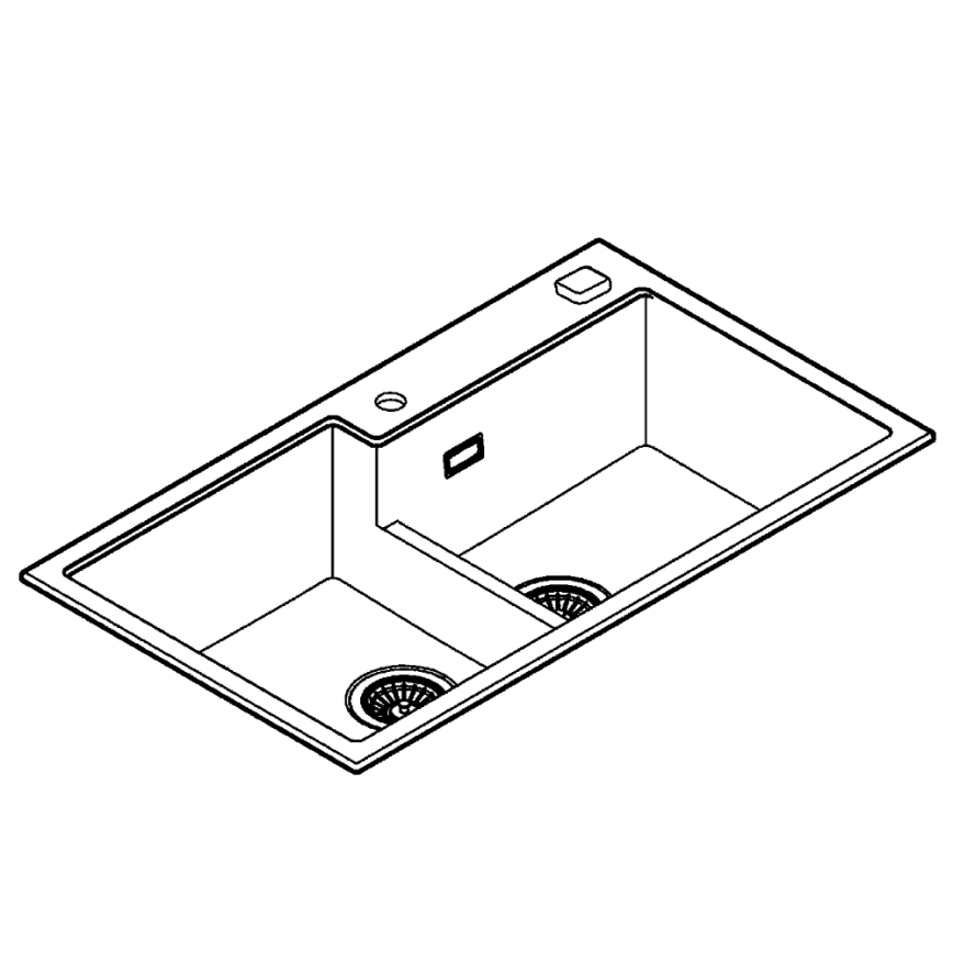 GROHE 31649AP0 - Dřez K500 860 × 500 mm granit/černá